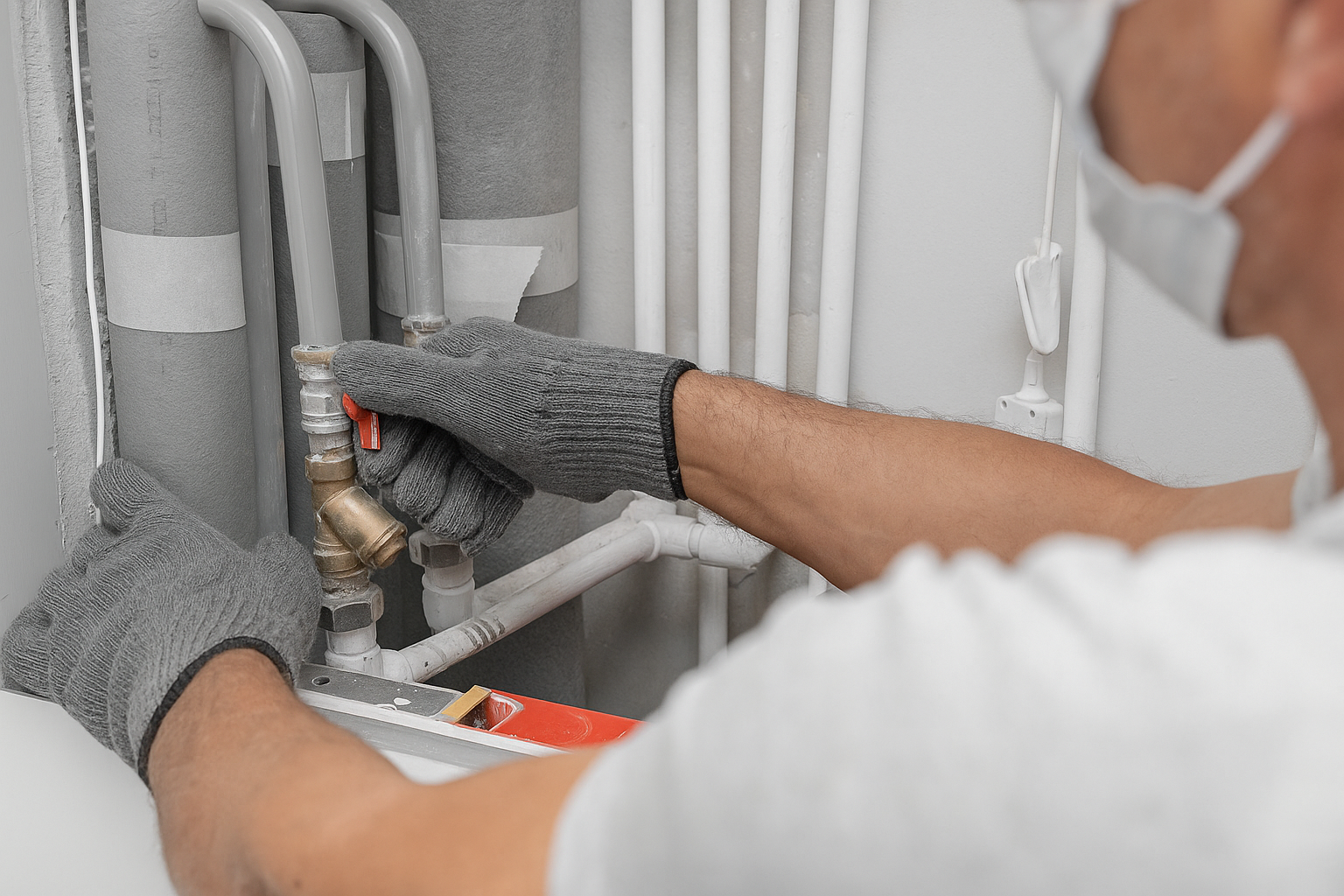An engineer writing on a clipboard in an industrial setting.