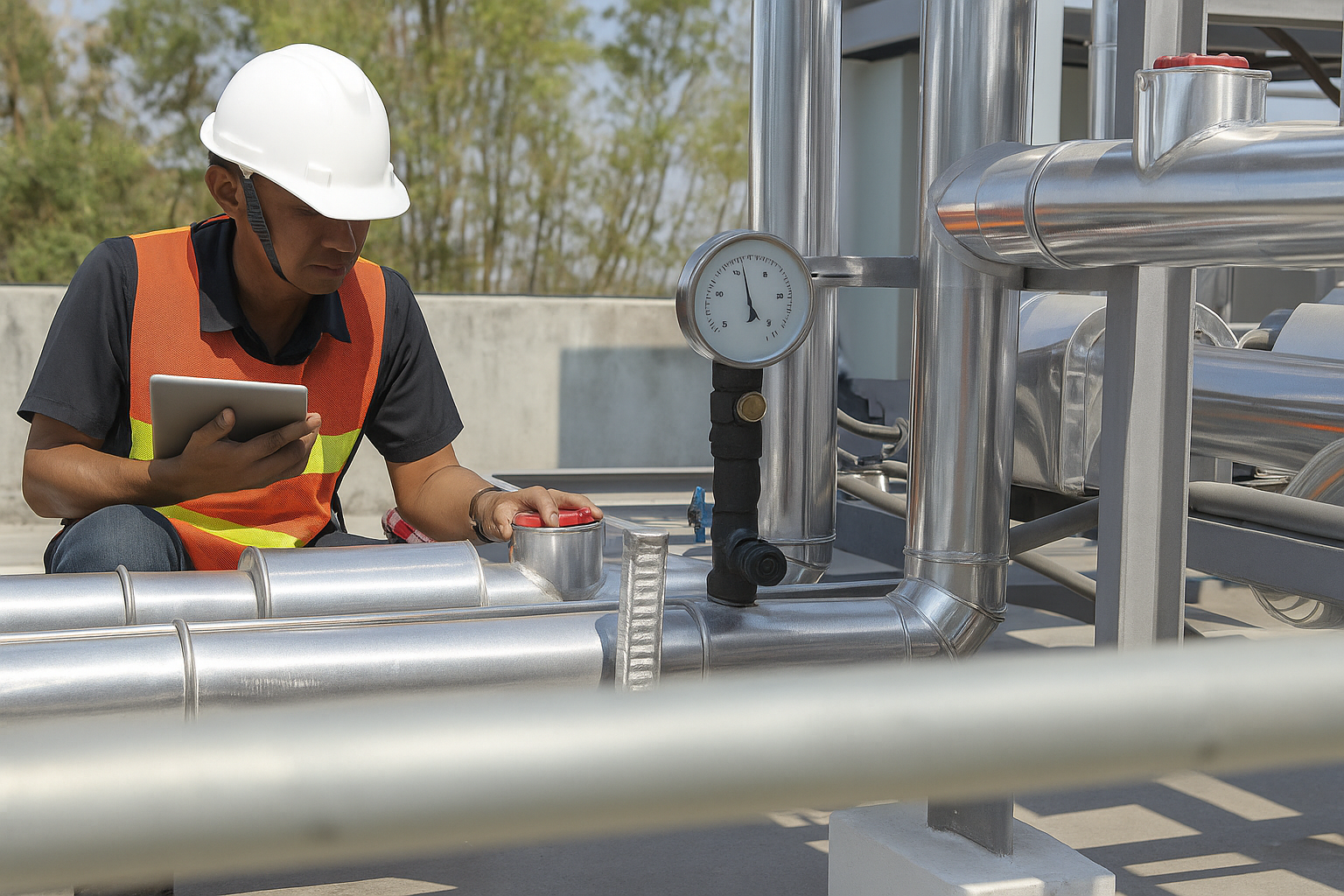 Our team collaborating on a project.